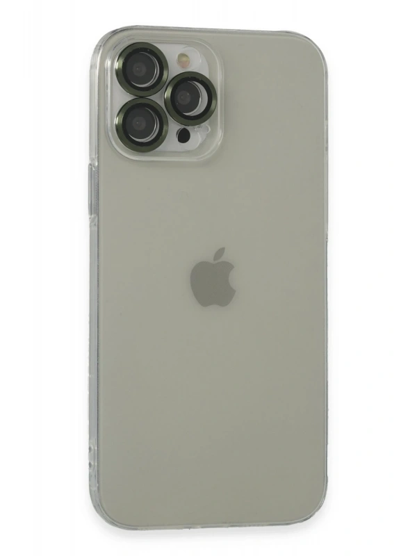 Newface Apple iPhone 13 Pro Max Kılıf Luko Lens Silikon - Yeşil