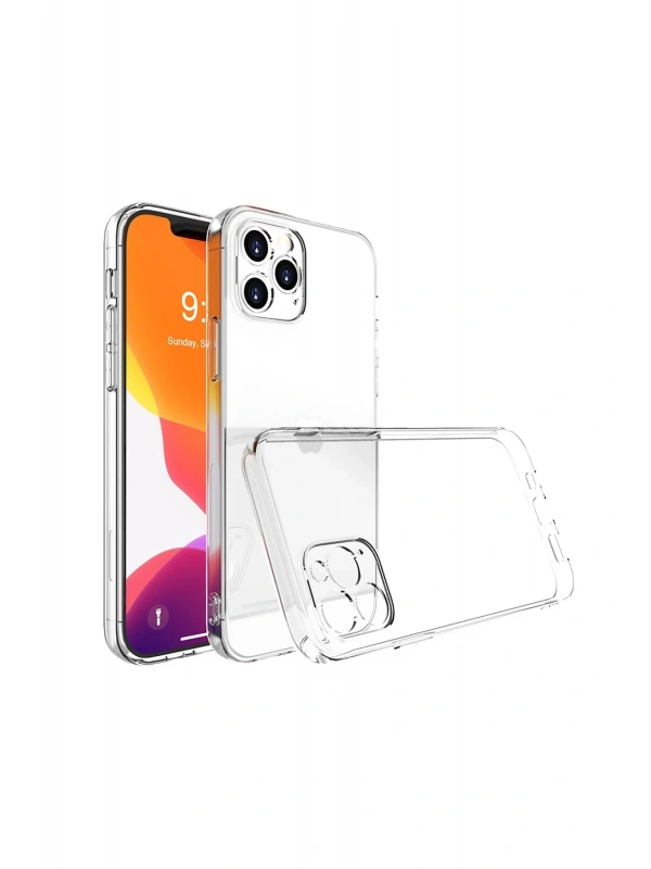 Newface Apple iPhone 13 Pro Max Kılıf Lüx Şeffaf Silikon