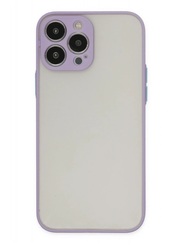 Newface Apple iPhone 13 Pro Max Kılıf Montreal Silikon Kapak - Mor