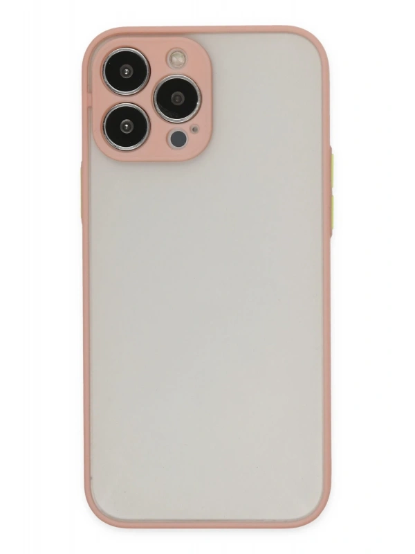 Newface Apple iPhone 13 Pro Max Kılıf Montreal Silikon Kapak - Pembe