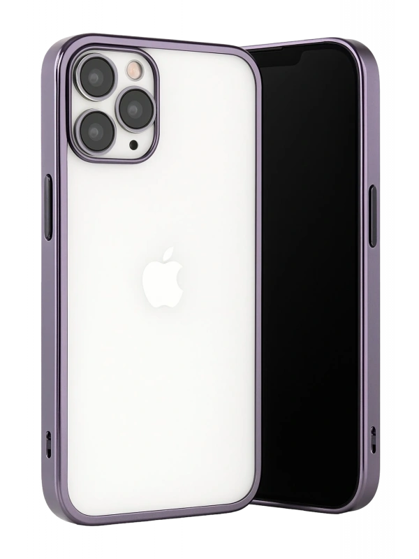 Newface Apple iPhone 13 Pro Max Kılıf Razer Lensli Silikon - Mor