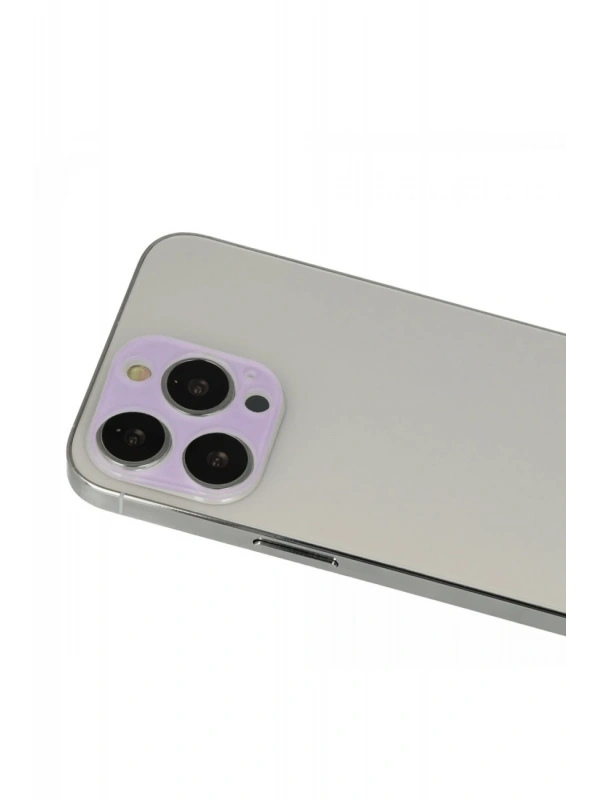 Newface Apple iPhone 13 Pro Max Rainbow Kamera Lens Koruma Cam - Mor