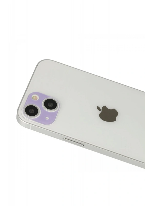 Newface Apple iPhone 13 Rainbow Kamera Lens Koruma Cam - Mor