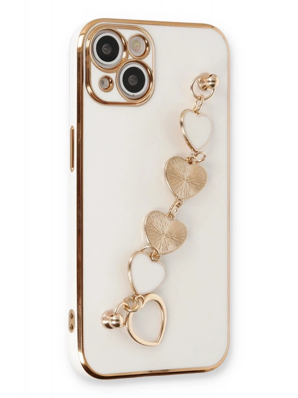 Newface Apple iPhone 14 Kılıf Esila Silikon - Beyaz