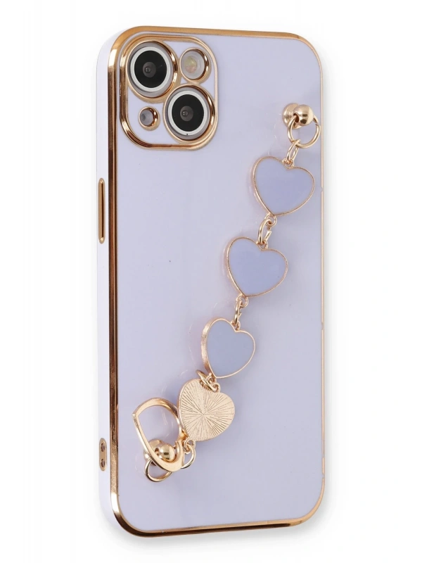 Newface Apple iPhone 14 Kılıf Esila Silikon - Lila