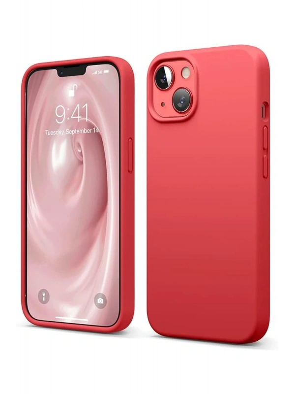 Newface Apple iPhone 14 Kılıf First Silikon - Kırmızı