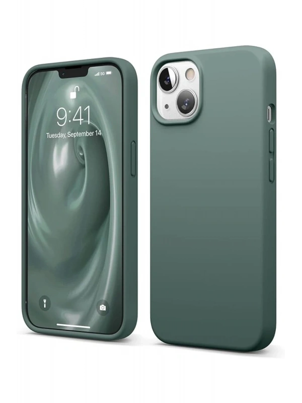 Newface Apple iPhone 14 Kılıf First Silikon - Koyu Yeşil
