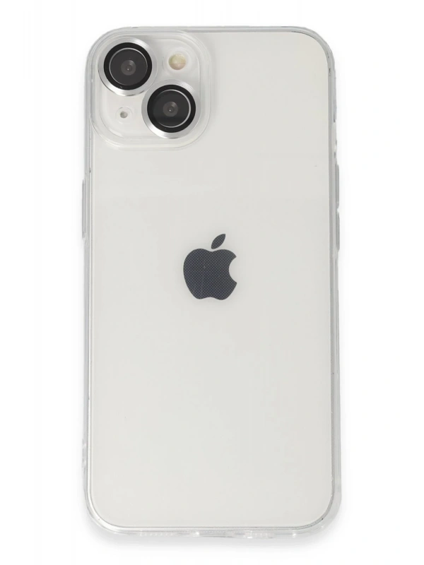 Newface Apple iPhone 14 Kılıf Luko Lens Silikon - Gümüş