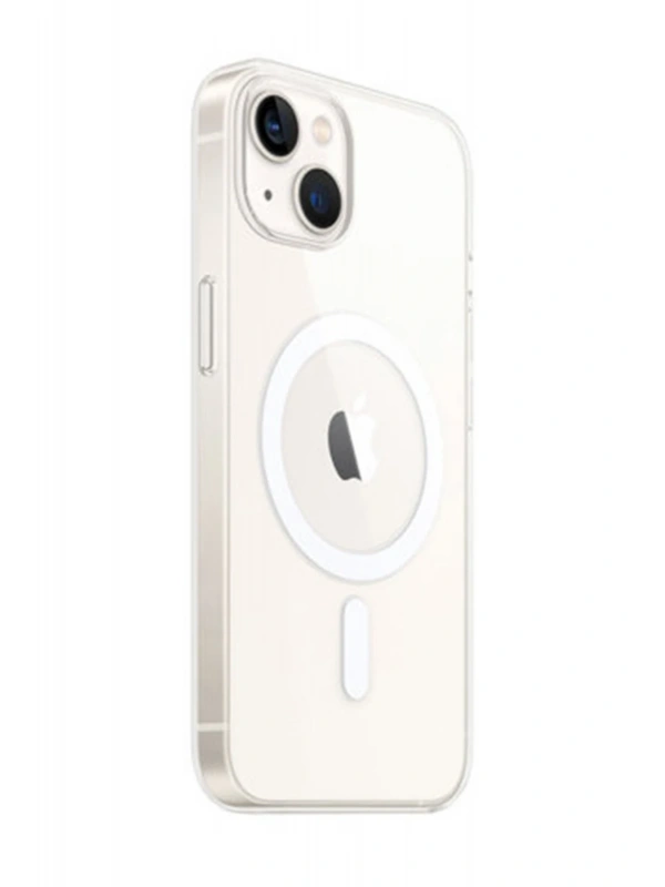 Newface Apple iPhone 14 Kılıf Magneticsafe Şeffaf Silikon - Şeffaf