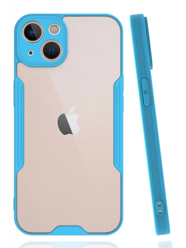 Newface Apple iPhone 14 Kılıf Platin Silikon - Mavi