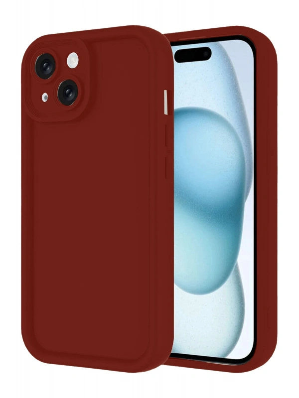 Newface Apple iPhone 14 Kılıf Viera Silikon - Bordo