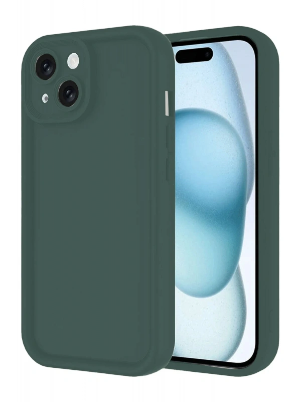 Newface Apple iPhone 14 Kılıf Viera Silikon - Koyu Yeşil