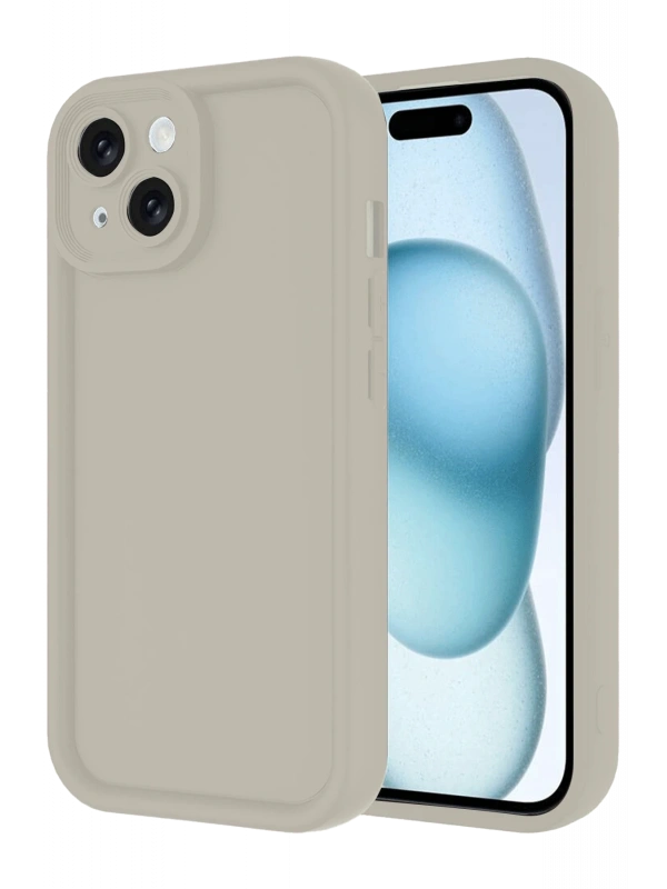 Newface Apple iPhone 14 Kılıf Viera Silikon - Krem
