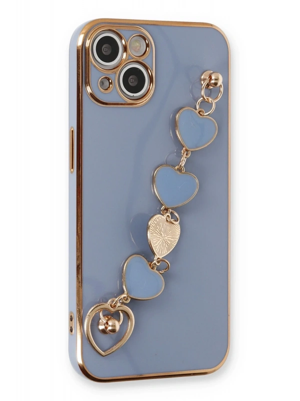 Newface Apple iPhone 14 Plus Kılıf Esila Silikon - Gri