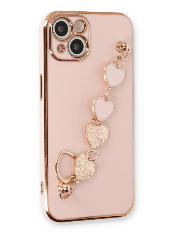 Newface Apple iPhone 14 Plus Kılıf Esila Silikon - Pudra