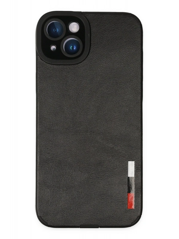 Newface Apple iPhone 14 Plus Kılıf Loop Deri Silikon - Siyah