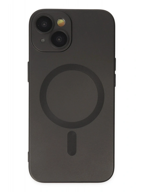 Newface Apple iPhone 14 Plus Kılıf Moshi Lens Magneticsafe Silikon - Siyah