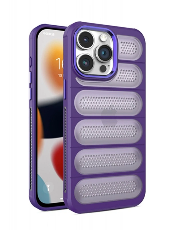 Newface Apple iPhone 14 Pro Kılıf Airmax Silikon Kapak - Derin Mor