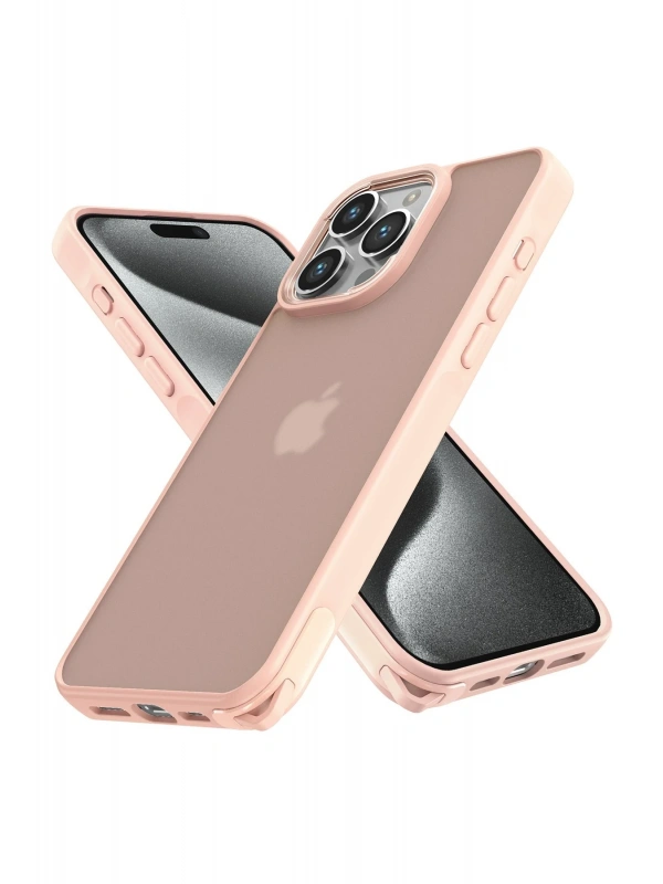 Newface Apple iPhone 14 Pro Kılıf Elegant Kapak - Pudra