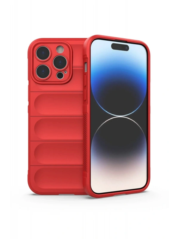 Newface Apple iPhone 14 Pro Kılıf Optimum Silikon - Kırmızı