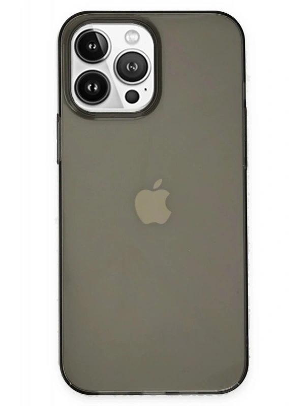 Newface Apple iPhone 14 Pro Kılıf Pc Sert Şeffaf Kapak - Siyah