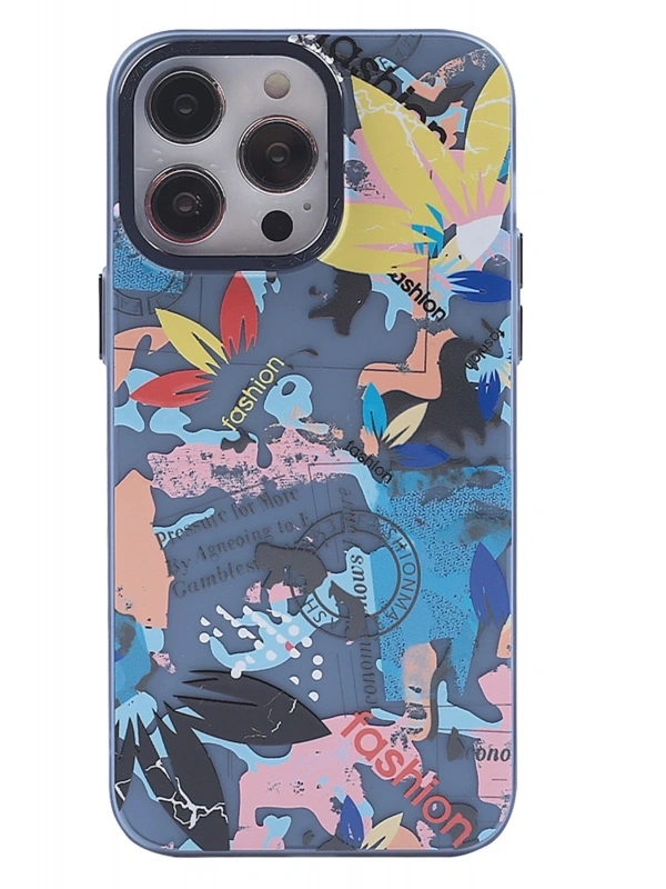 Newface Apple iPhone 14 Pro Kılıf Prada Desenli Kapak - Prada Pembe - 1