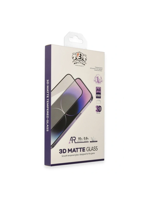 KILIFINI SEÇ - Apple iPhone 14 Pro Max Bilvis 3D Mat Cam Ekran Koruyucu