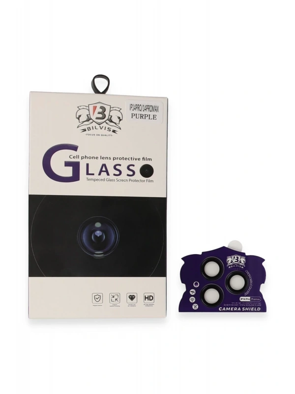 Newface Apple iPhone 14 Pro Max Bilvis Titan Kamera Lens - Derin Mor