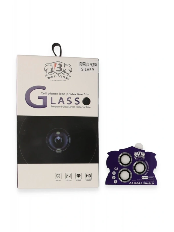 Newface Apple iPhone 14 Pro Max Bilvis Titan Kamera Lens - Gümüş