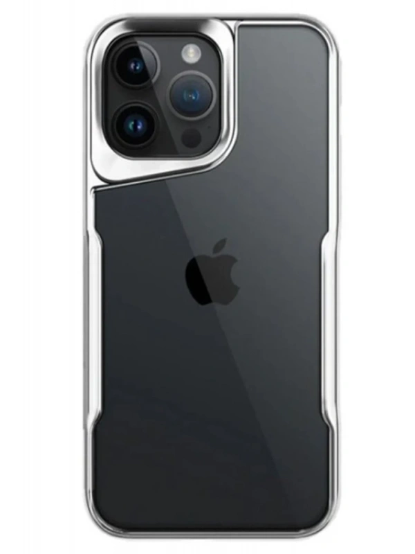 Newface Apple iPhone 14 Pro Max Kılıf Boyi Silikon Kapak - Gümüş