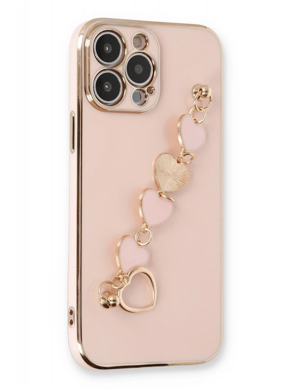 Newface Apple iPhone 14 Pro Max Kılıf Esila Silikon - Pudra