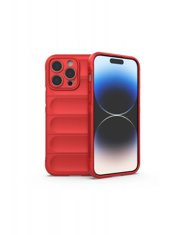 Newface Apple iPhone 14 Pro Max Kılıf Optimum Silikon - Kırmızı