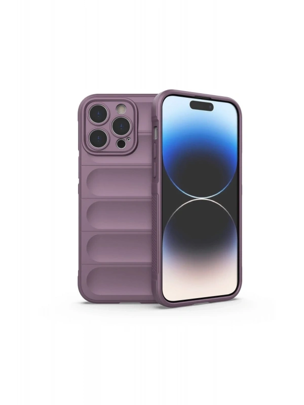 Newface Apple iPhone 14 Pro Max Kılıf Optimum Silikon - Mor