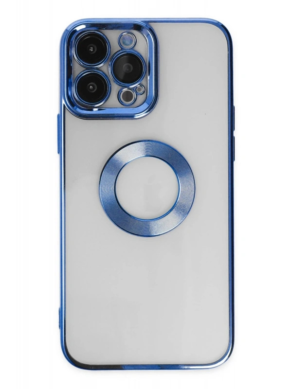 Newface Apple iPhone 14 Pro Max Kılıf Slot Silikon - Mavi