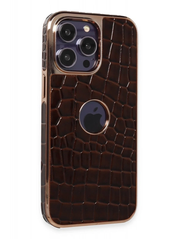 Newface Apple iPhone 14 Pro Max Kılıf Snake Kapak - Bordo