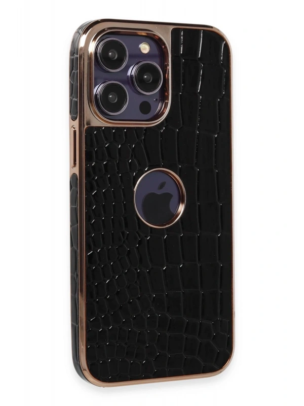 Newface Apple iPhone 14 Pro Max Kılıf Snake Kapak - Siyah