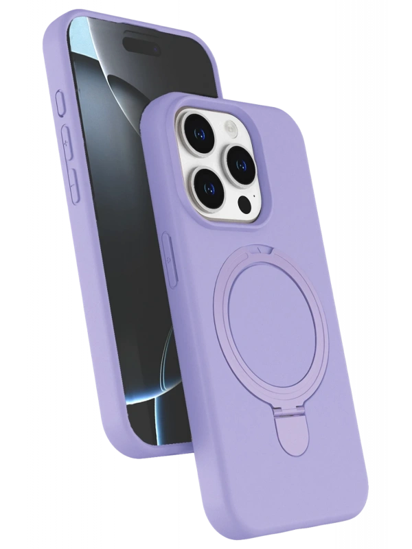 Newface Apple iPhone 14 Pro Max Regal Magsafe Standlı Kapak - Lila