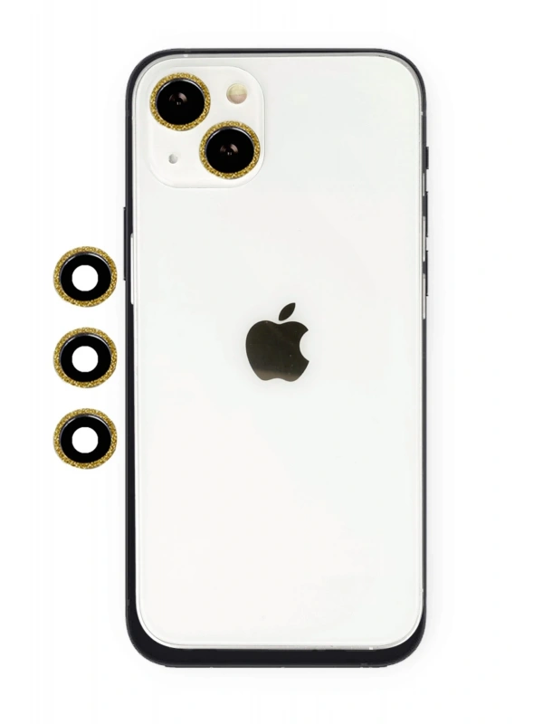 Newface Apple iPhone 14 Shine Kamera Lens - Gold