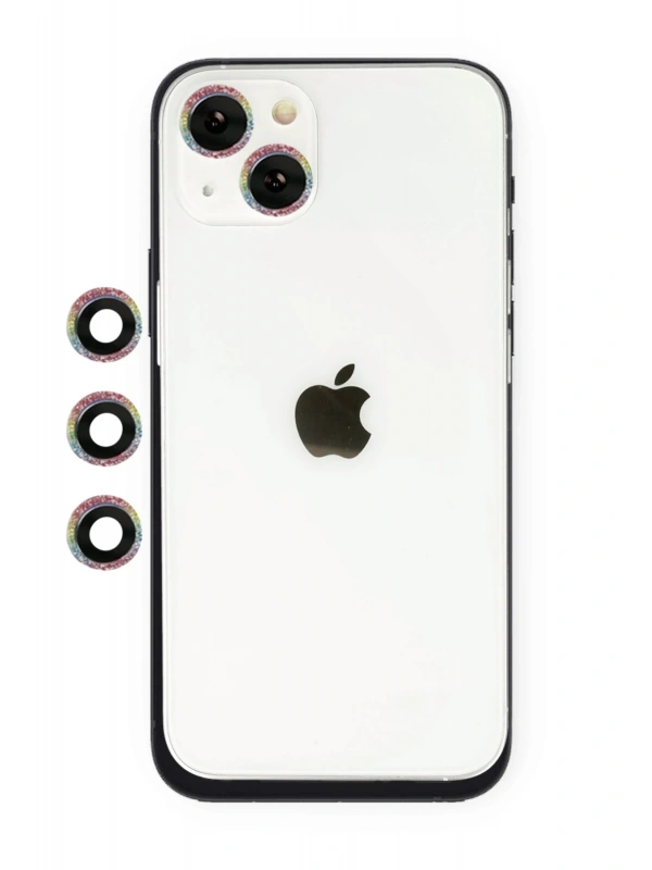 Newface Apple iPhone 14 Shine Kamera Lens - Rainbow