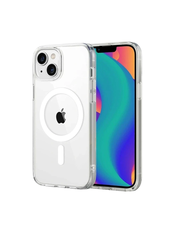 Newface Apple iPhone 15 Combo Sert Şeffaf Magsafe Kapak - Şeffaf