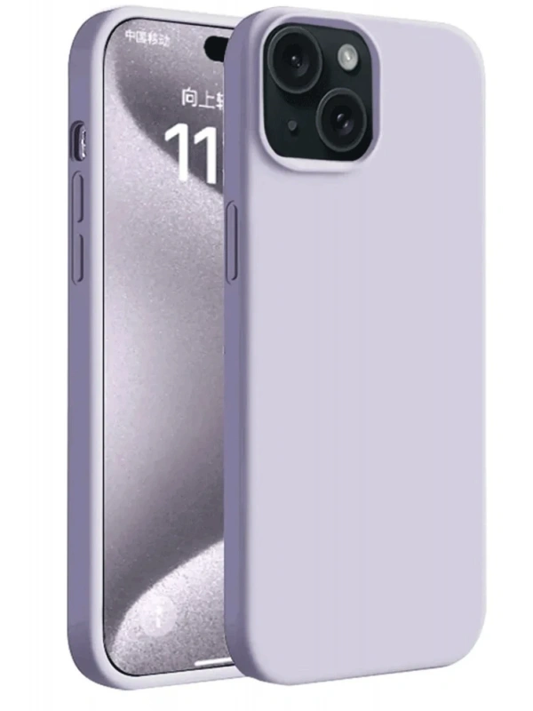 Newface Apple iPhone 15 Kılıf First Silikon - Lila
