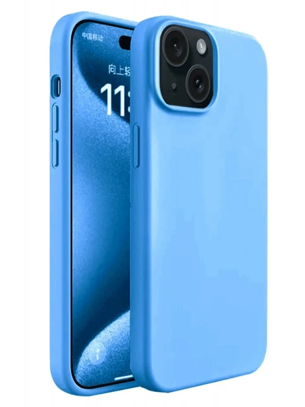 Newface Apple iPhone 15 Kılıf First Silikon - Mavi