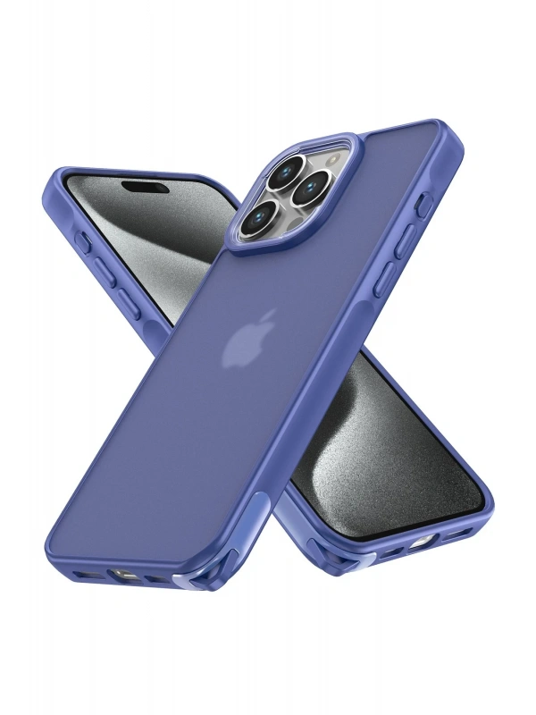 Newface Apple iPhone 15 Pro Kılıf Elegant Kapak - Açık Mavi
