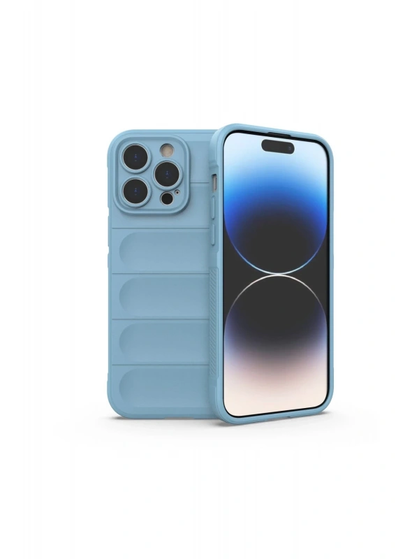 Newface Apple iPhone 15 Pro Kılıf Optimum Silikon - Sky Blue