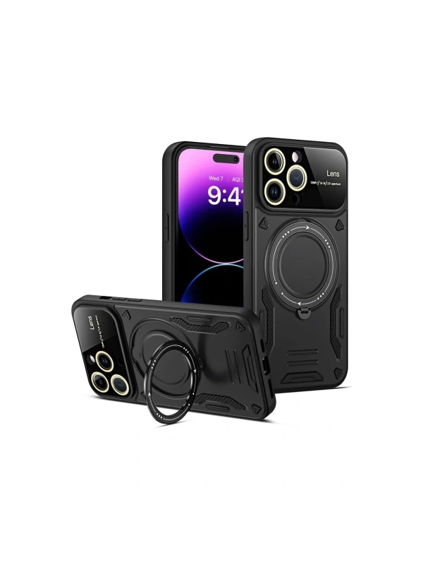 Newface Apple iPhone 15 Pro Max Joy Lens Standlı Kapak