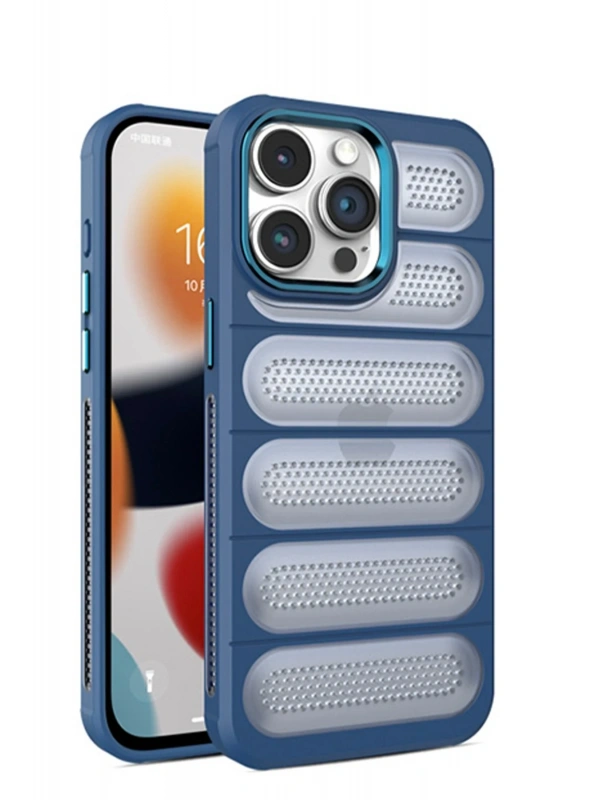 Newface Apple iPhone 15 Pro Max Kılıf Airmax Silikon Kapak - Lacivert