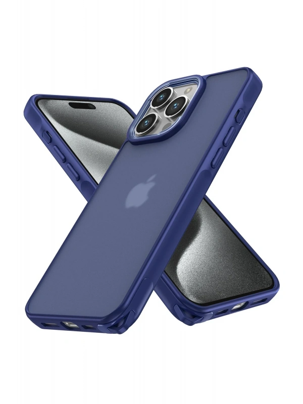 Newface Apple iPhone 15 Pro Max Kılıf Elegant Kapak - Lacivert