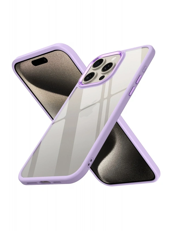 Newface Apple iPhone 15 Pro Max Kılıf Power Silikon - Lila