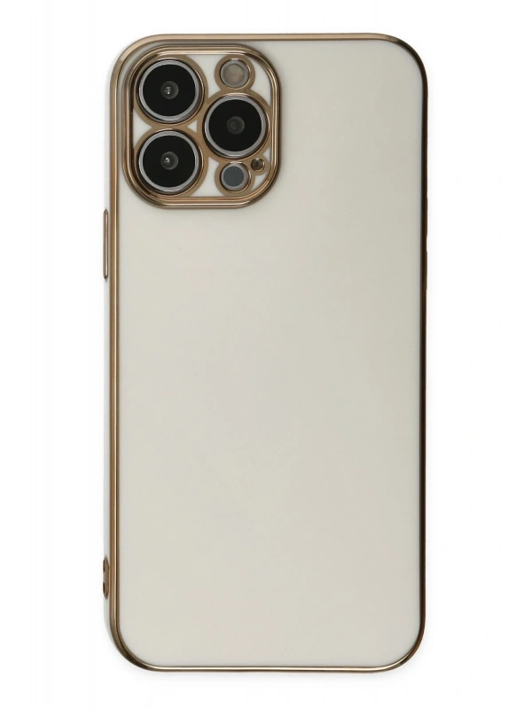 Newface Apple iPhone 15 Pro Max Kılıf Volet Silikon - Beyaz
