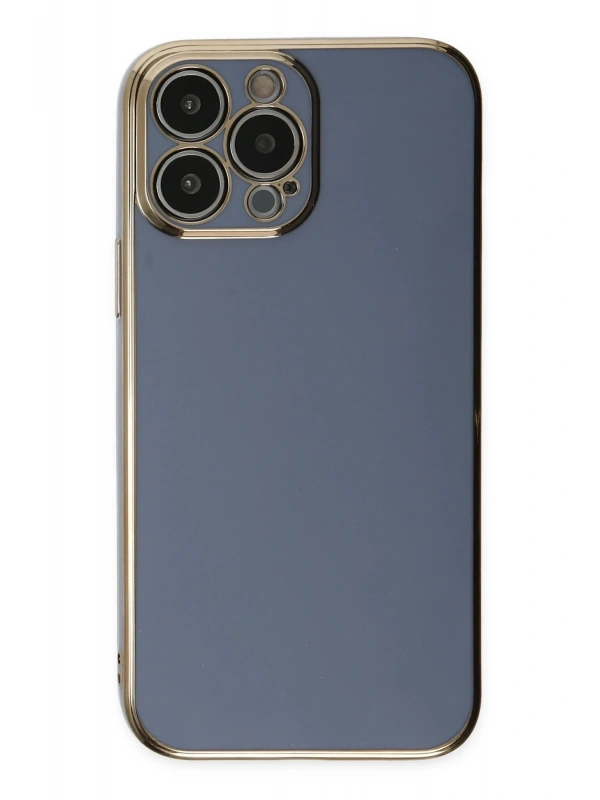 Newface Apple iPhone 15 Pro Max Kılıf Volet Silikon - Mavi